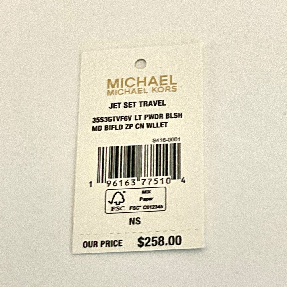 Michael Michael Kors Jet Set Travel Powder Blush Medium Wallet EUC - Picture 5 of 5